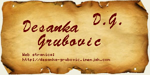 Desanka Grubović vizit kartica